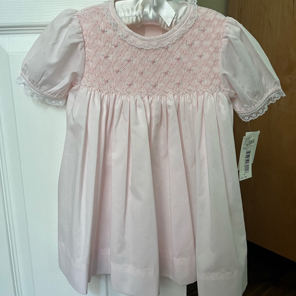 Petit Ami Pink Smocked Dress 6 months - new with tags! From Dillards